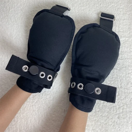 Luvas de Contenção Bondage Hand Binder Mittens Puppy Play Bdsm