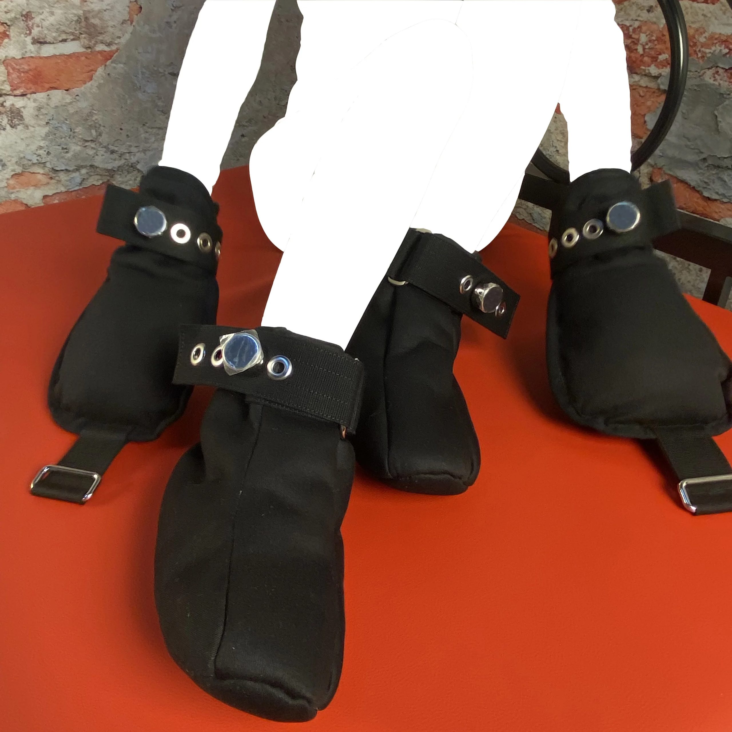 Restraint Gloves and Shoes Set Lockable Hand Binding Fixed Foot Tie up Toys Cotton Bondage Set