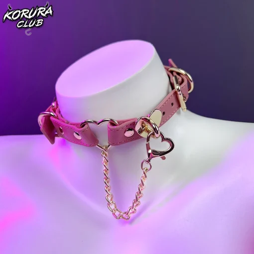 Gargantilha de Coração Puppy/Daddy Chain Choker