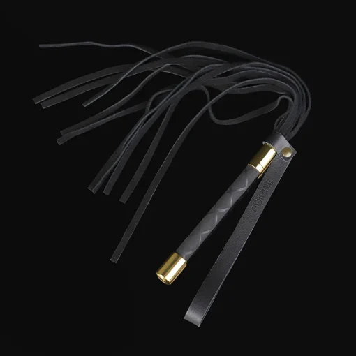 Chicote Small Flogger Alça de Pulso Handle Whip Leather - Image 2