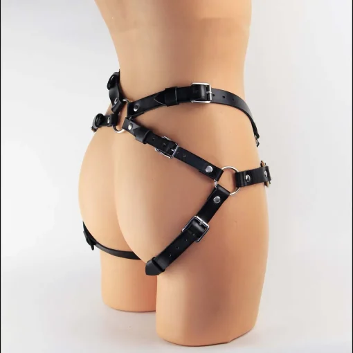 Arnês de Couro Cinta Peniana Leather Harness Garter Belt - Image 3