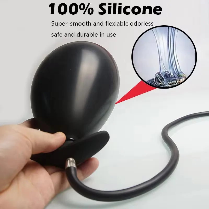 Silicone Inflatable Anal Butt Plug Pump Huge Dildo,Expandable Analplug Buttplug Butplug,Ass Expansion Prostate Massage,Sex Toys