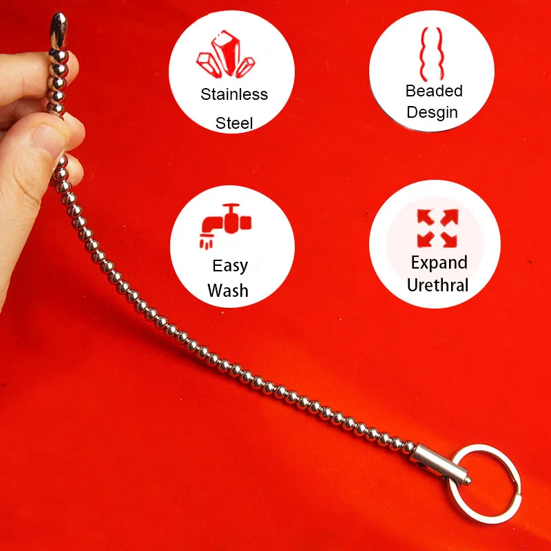 Urethral Sounding,Electro Bdsm Beads Urethra Dilator Catheter Stainless Steel,E stim E-stim Sex Penis Plug