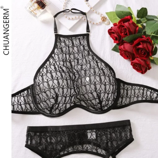 CHUANGERM Lingerie Renda Sexy Lace Set - Image 3