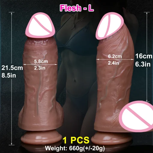 Pênis Realístico Soft Big Dildo Silicone Veins - Image 5