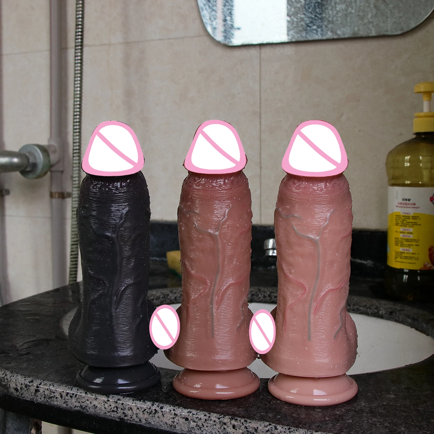 Pênis Realístico Soft Big Dildo Double Silicone Flesh Veins