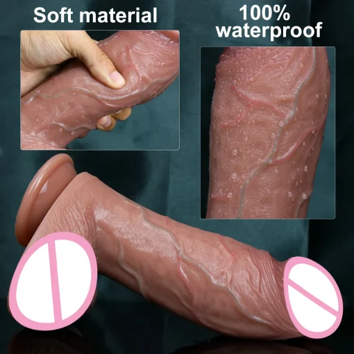 Pênis Realístico Soft Big Dildo Silicone Veins - Image 3