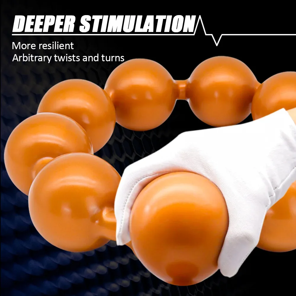 24 New Extra-long Soft Vestibule Pull Beads for Men and Women with Anal Expansion Supplies Oversized Super Thick Anal Plugs 18+