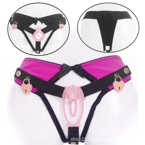 Calcinha Auxiliar de Cinto de Castidade Chastity Lock Auxiliary Belt Panties - Image 4