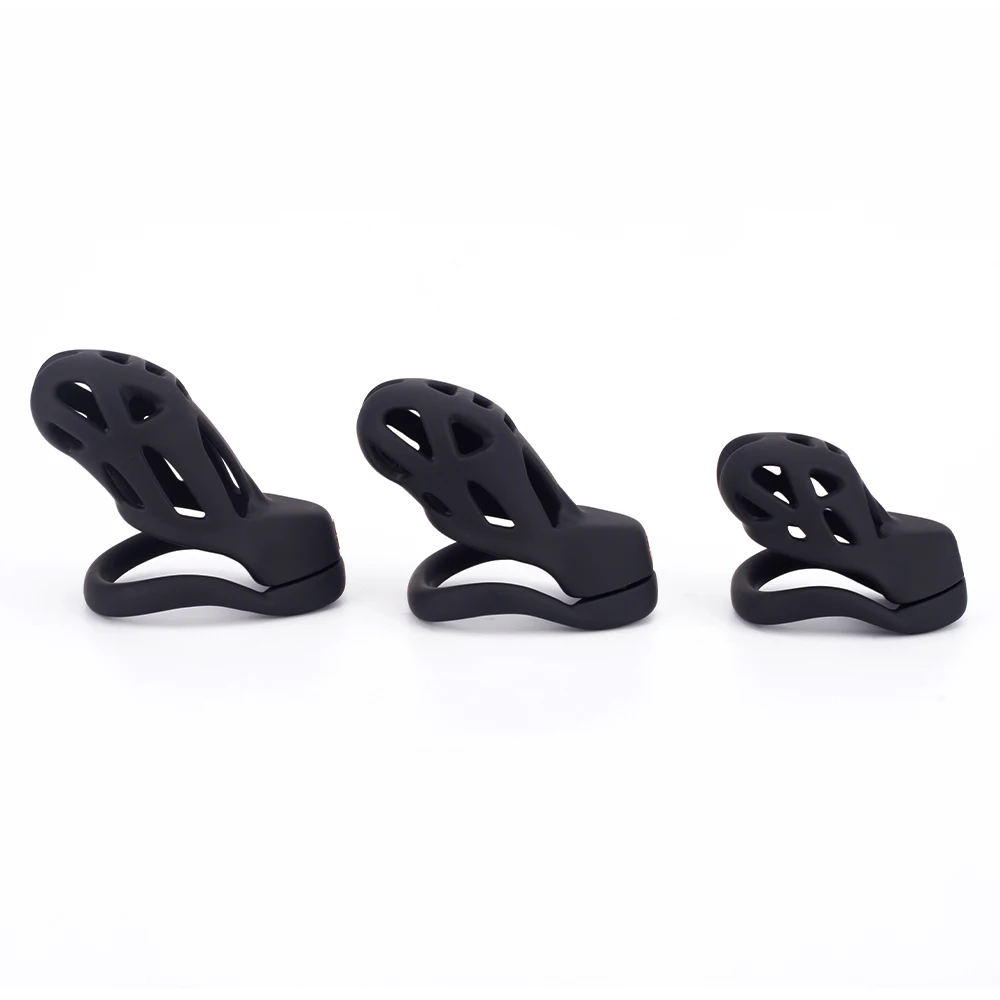 New Skin Touch Resin Chastity Cage 3D Printing Cock Cage With 4 Rings Lightweight Male Penis Cage Lock BDSM Sex Toys for Men